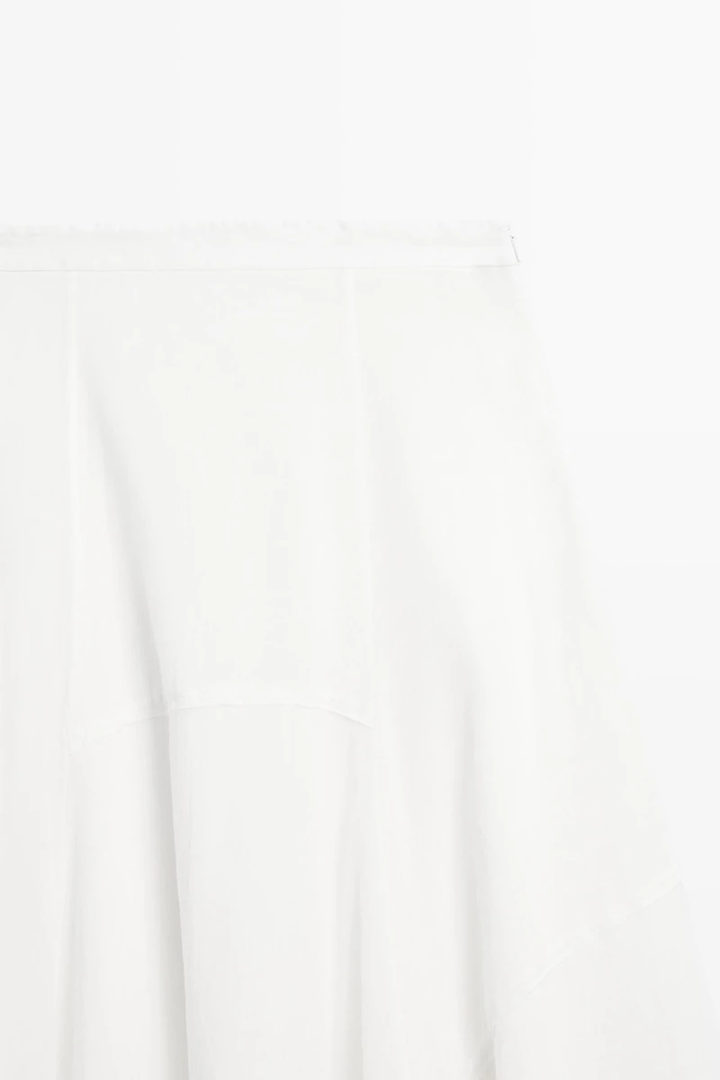 Flowing midi skirt with panel detail