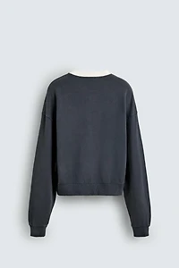 WASHED PRINT SWEATSHIRT
