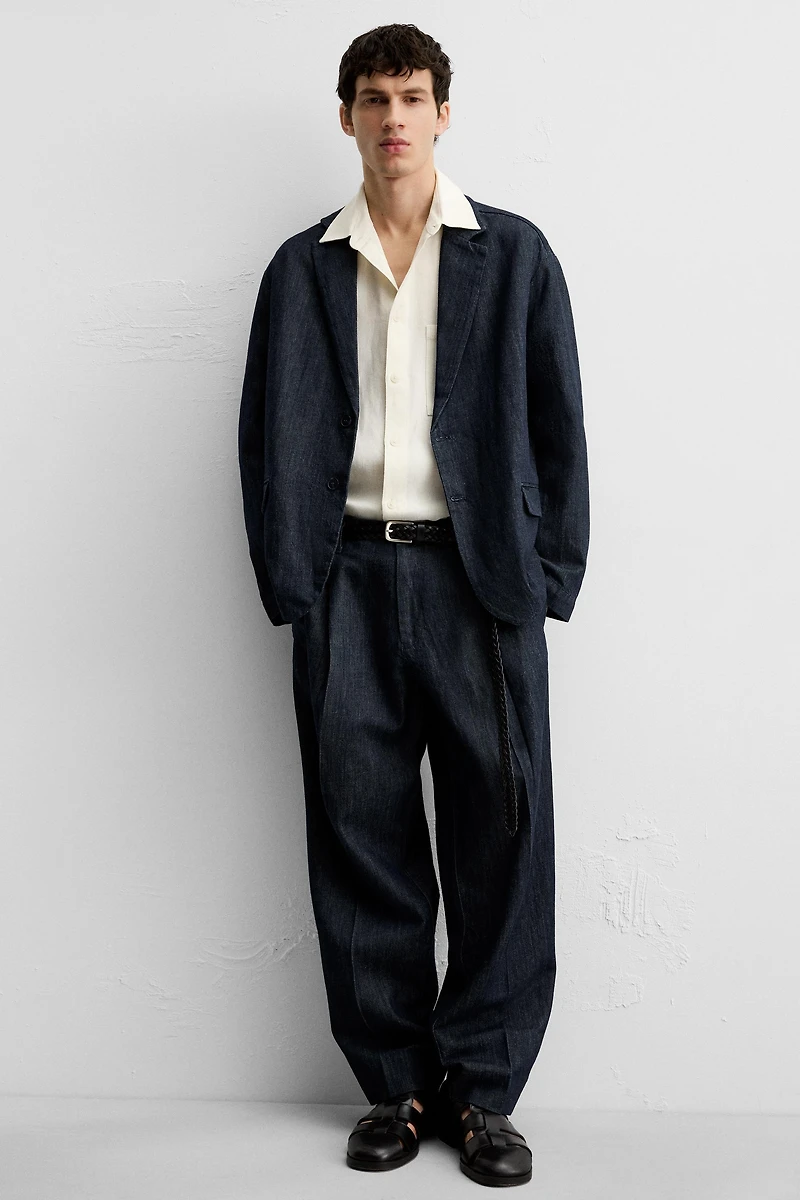 PANTALON DENIM WIDE FIT CROPPED
