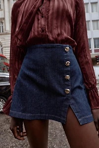 BUTTON WRAP SKORT