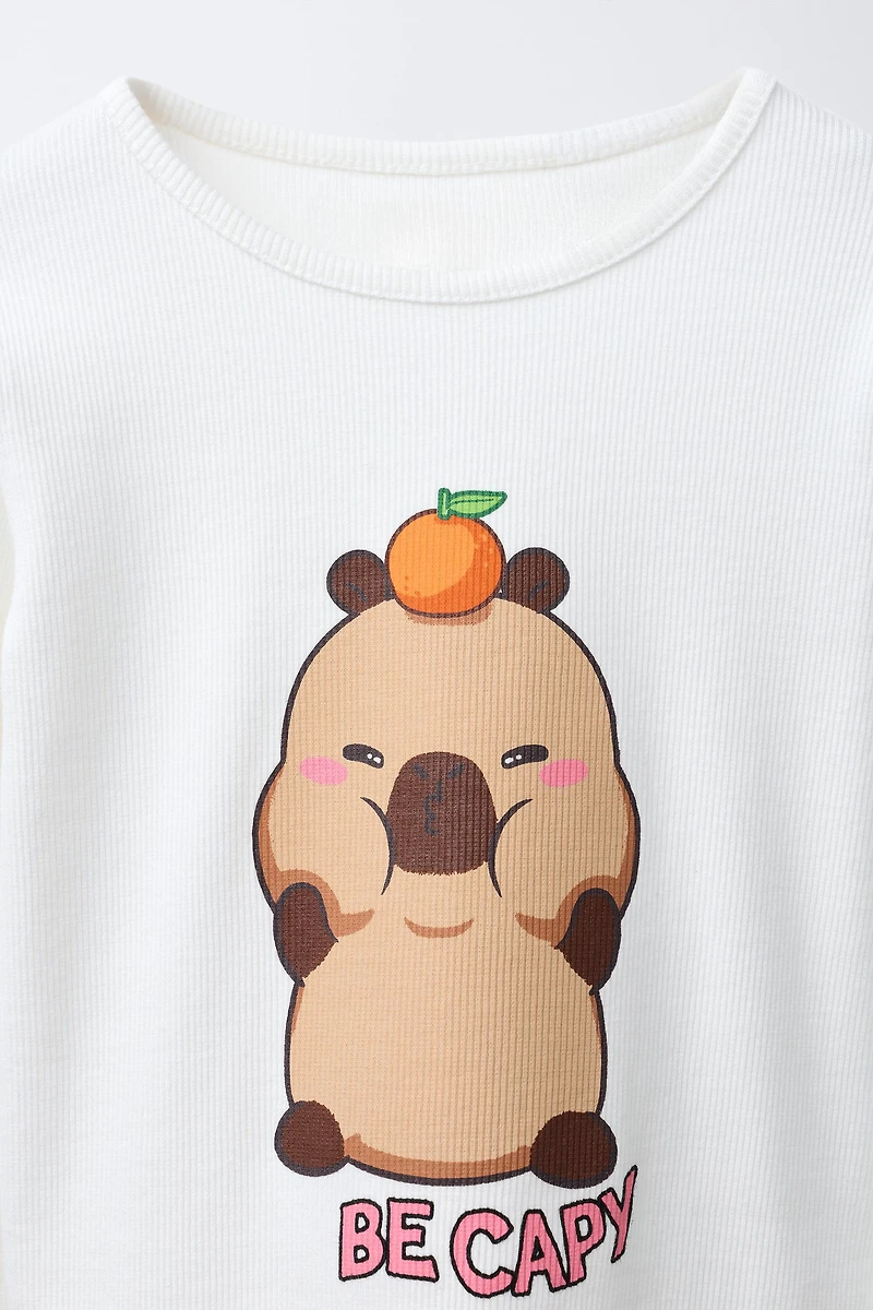 RIBBED T-SHIRT CAPIBARA CAPYFUN ©