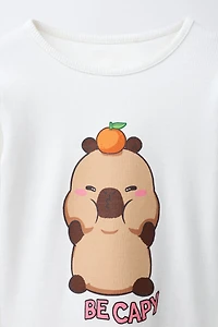 RIBBED T-SHIRT CAPIBARA CAPYFUN ©