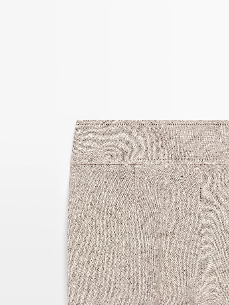 Linen melange capris