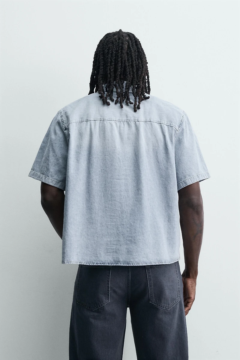 LIGHTWEIGHT BOXY FIT DENIM SHIRT