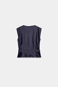 Z1975 DENIM BELTED VEST