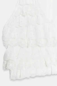 RUFFLED HALTER TOP