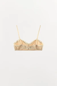 CONTRAST FLORAL LACE BRA