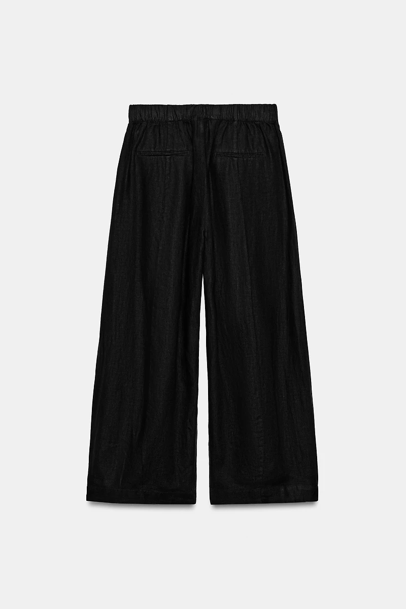 100% LINEN BARREL PANTS ZW COLLECTION