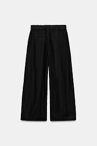 100% LINEN BARREL PANTS ZW COLLECTION