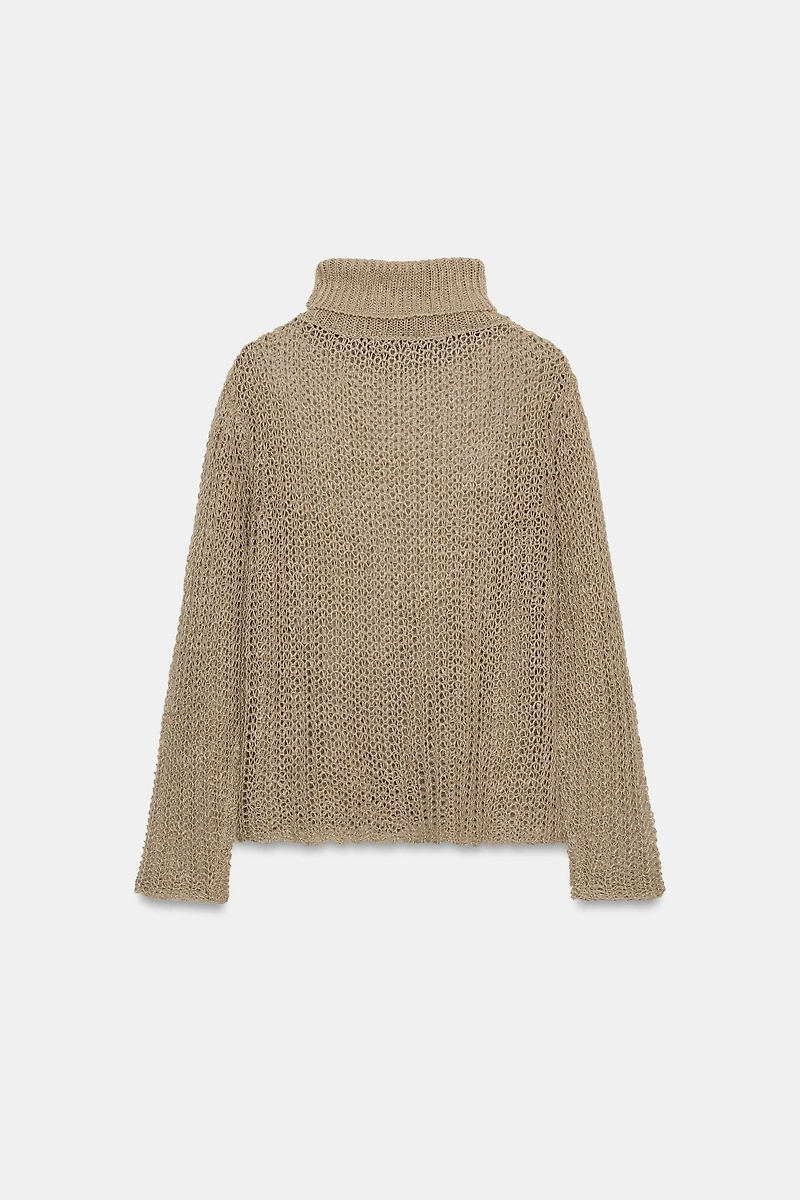100% LINEN OPENWORK JUMPER
