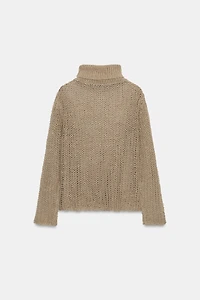 100% LINEN OPENWORK JUMPER