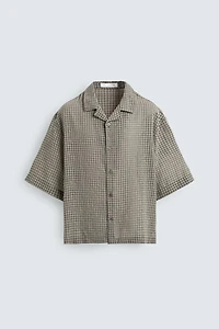 CHEMISE RELAXED FIT JACQUARD CARREAUX