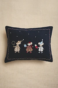 CHILDREN'S CHRISTMAS MOUSE THROW PILLOW COVER