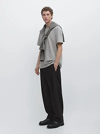 Short sleeve cotton melange T-shirt