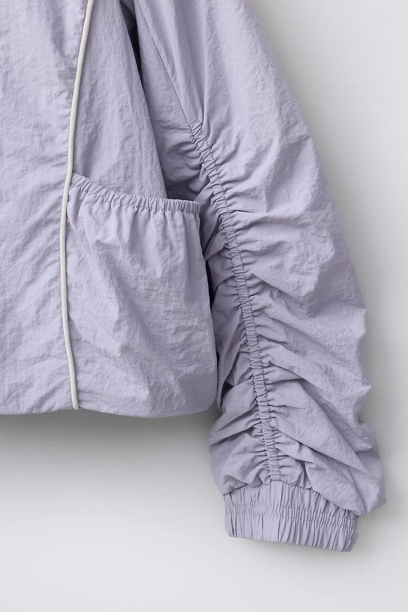 NYLON JACKET WITH CONTRAST PIPING