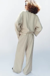 PANTALON DROIT LIN