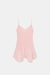 RUFFLED COMBINATION DRESS