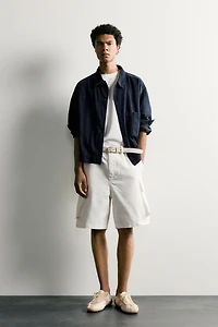 RELAXED FIT CANVAS CARGO SHORTS