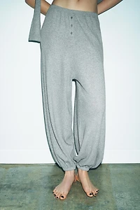 COTTON BLEND KNIT BLOOMER PANTS