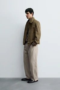VESTE EFFET DAIM REGULAR FIT