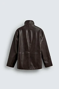 BLOUSON EN MATIÈRE SYNTHÉTIQUE CONTRASTANT