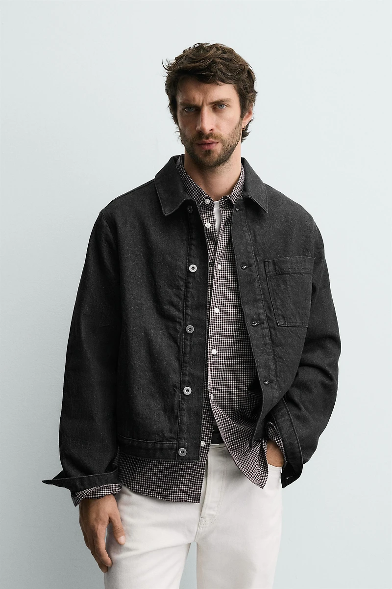 QUILTED DENIM OVERSHIRT
