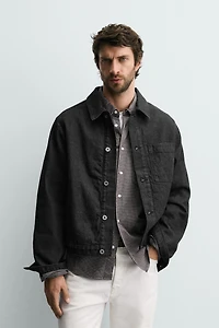 QUILTED DENIM OVERSHIRT