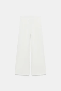 PANTALON DROIT EN PIQUÉ AVEC BOUTONS