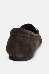 SPLIT LEATHER LOAFERS