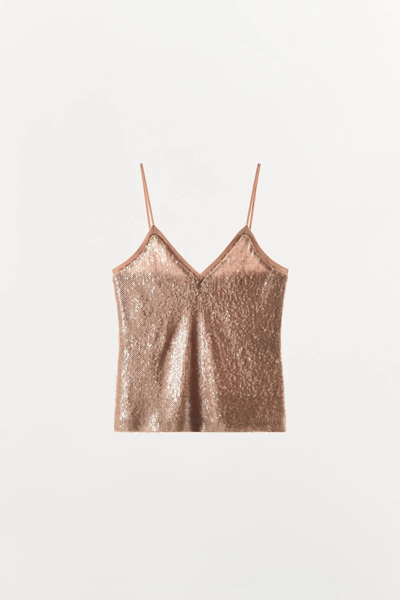 SEQUIN CAMISOLE TOP