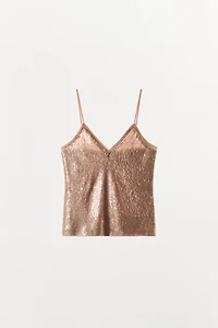 SEQUIN CAMISOLE TOP