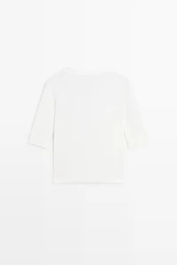 100% cotton scoop neck T-shirt