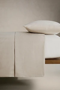 STRIPED SATEEN FLAT SHEET 500-THREAD-COUNT