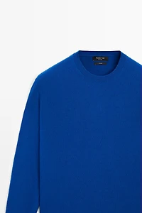 Pull en maille côtelée 100 % cachemire