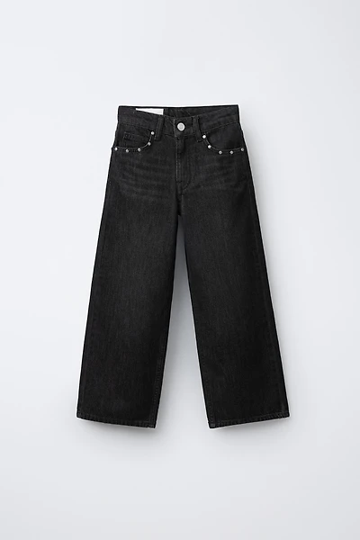 WIDE LEG JEANS STAR PATCHES