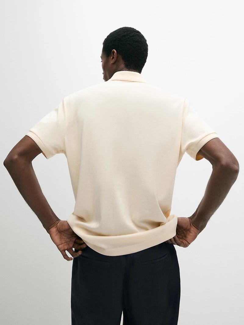 Short sleeve cotton polo shirt