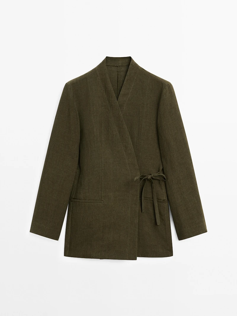 100% linen kimono
