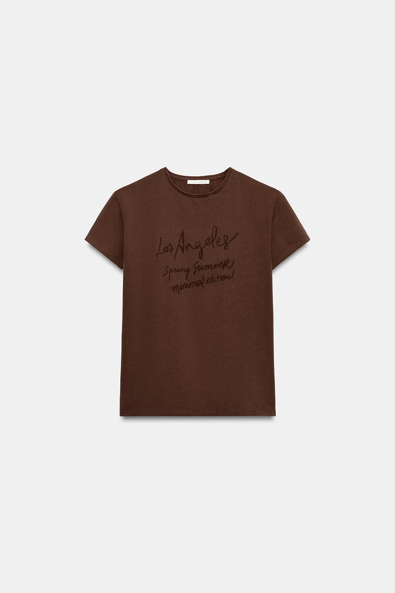 T-SHIRT INSCRIPTION MANCHES COURTES