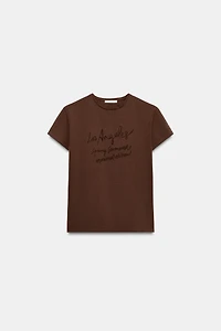 T-SHIRT INSCRIPTION MANCHES COURTES