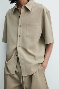 WASHED EFFECT RELAXED FIT SHIRT
