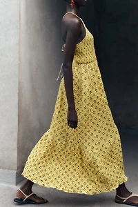 PRINTED MIDI DRESS