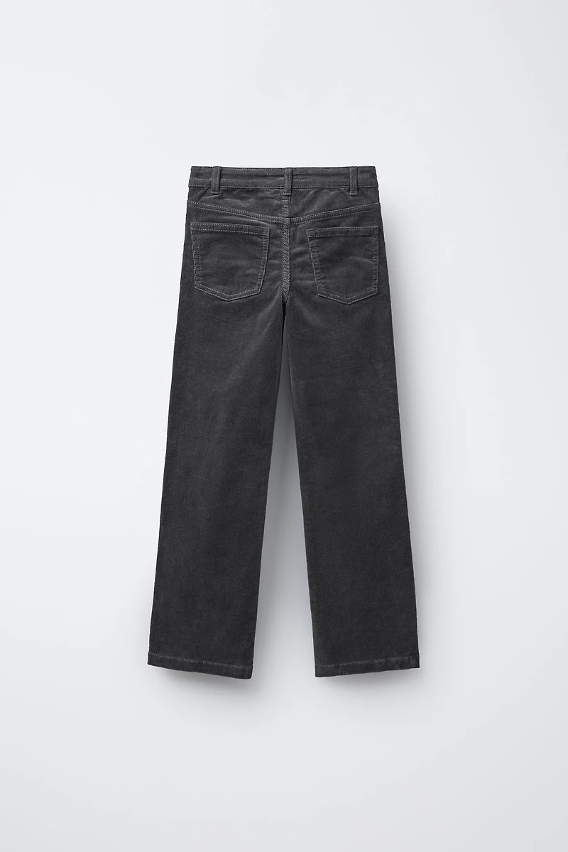 STRAIGHT CORDUROY PANTS WITH STUDS