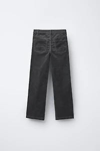 STRAIGHT CORDUROY PANTS WITH STUDS