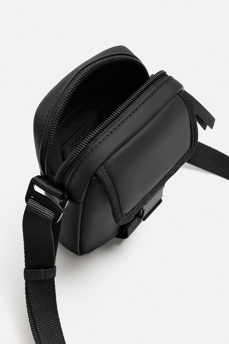 RUBBERIZED CROSSBODY BAG