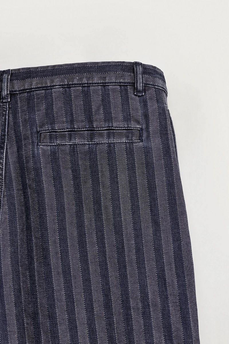 STRIPED RELAXED FIT CHINO PANTS