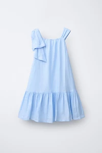 LINEN BOW DRESS