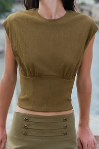 TOP TEXTURÉ STYLE CORSET