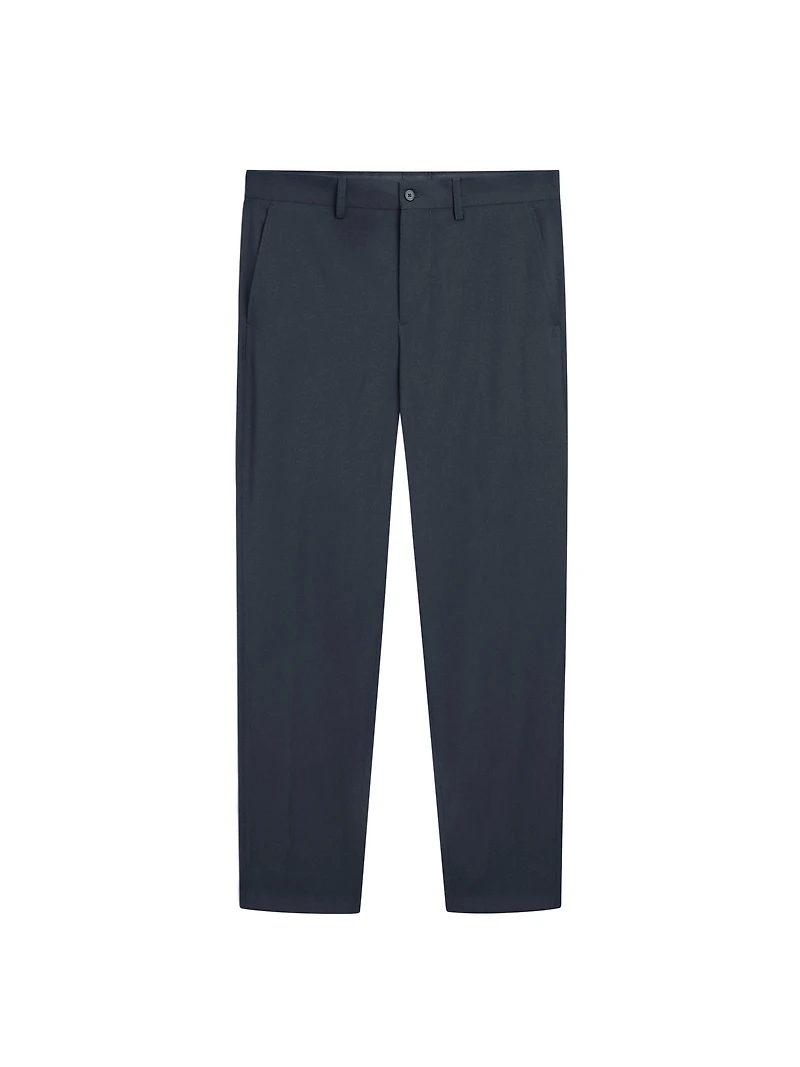 Wide-leg wool suit trousers