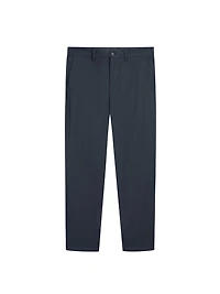 Wide-leg wool suit trousers