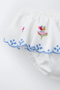 4-10 YRS — EMBROIDERED BIKINI
